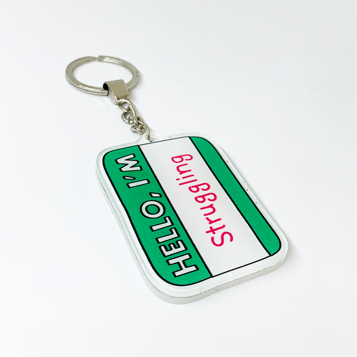 "Hello I'm struggling" Keychain