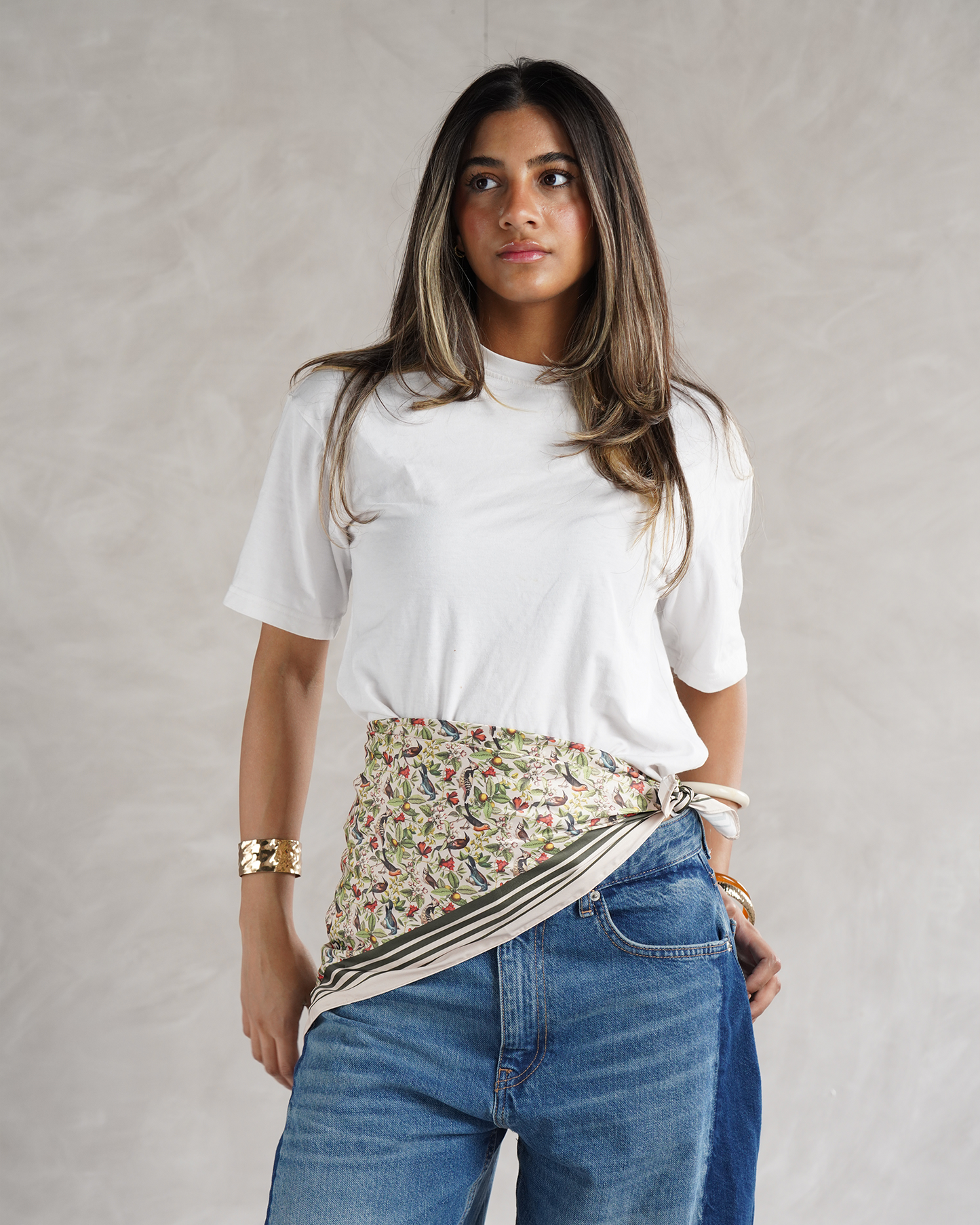 Beige Botanic Garden Scarf