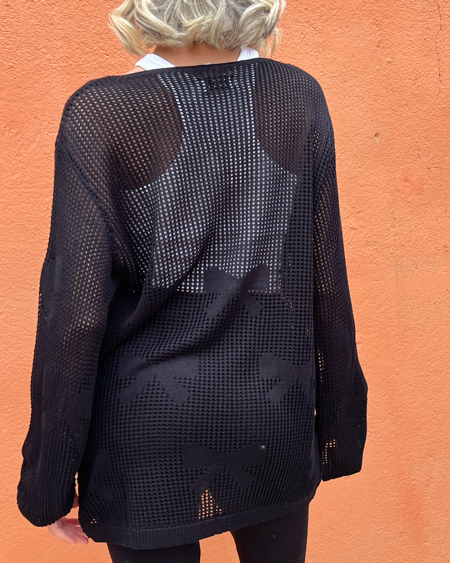 Black Bow Tie Cardigan