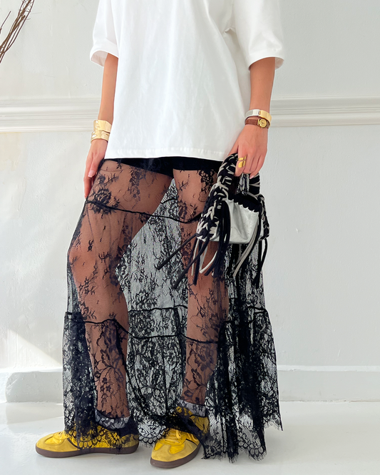 Black Gypsy Lace Skirt
