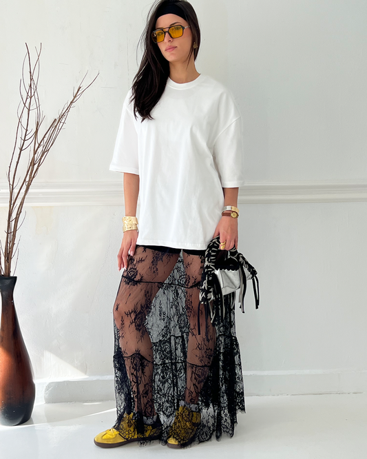 Black Gypsy Lace Skirt
