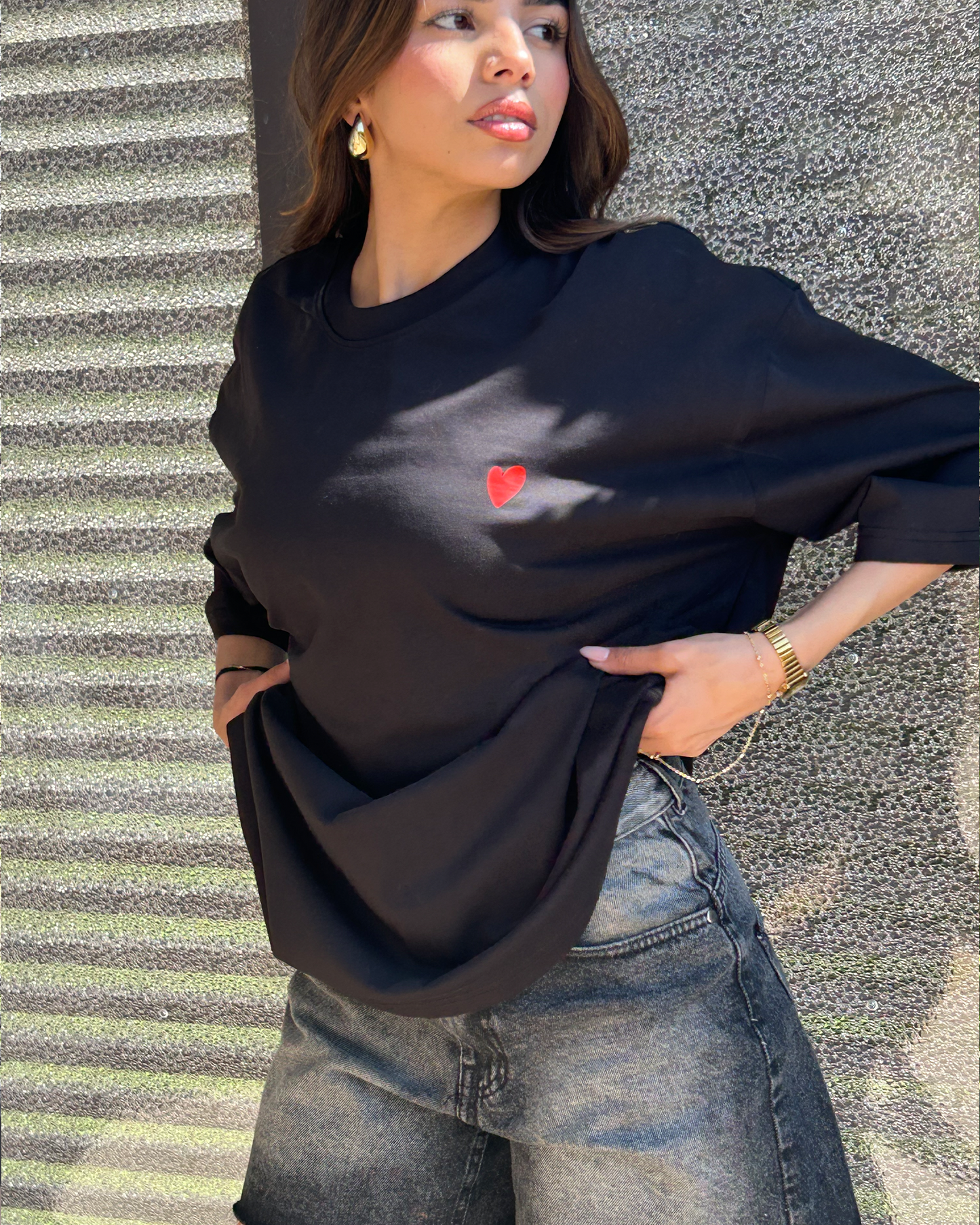Black Heart Oversized T-shirt