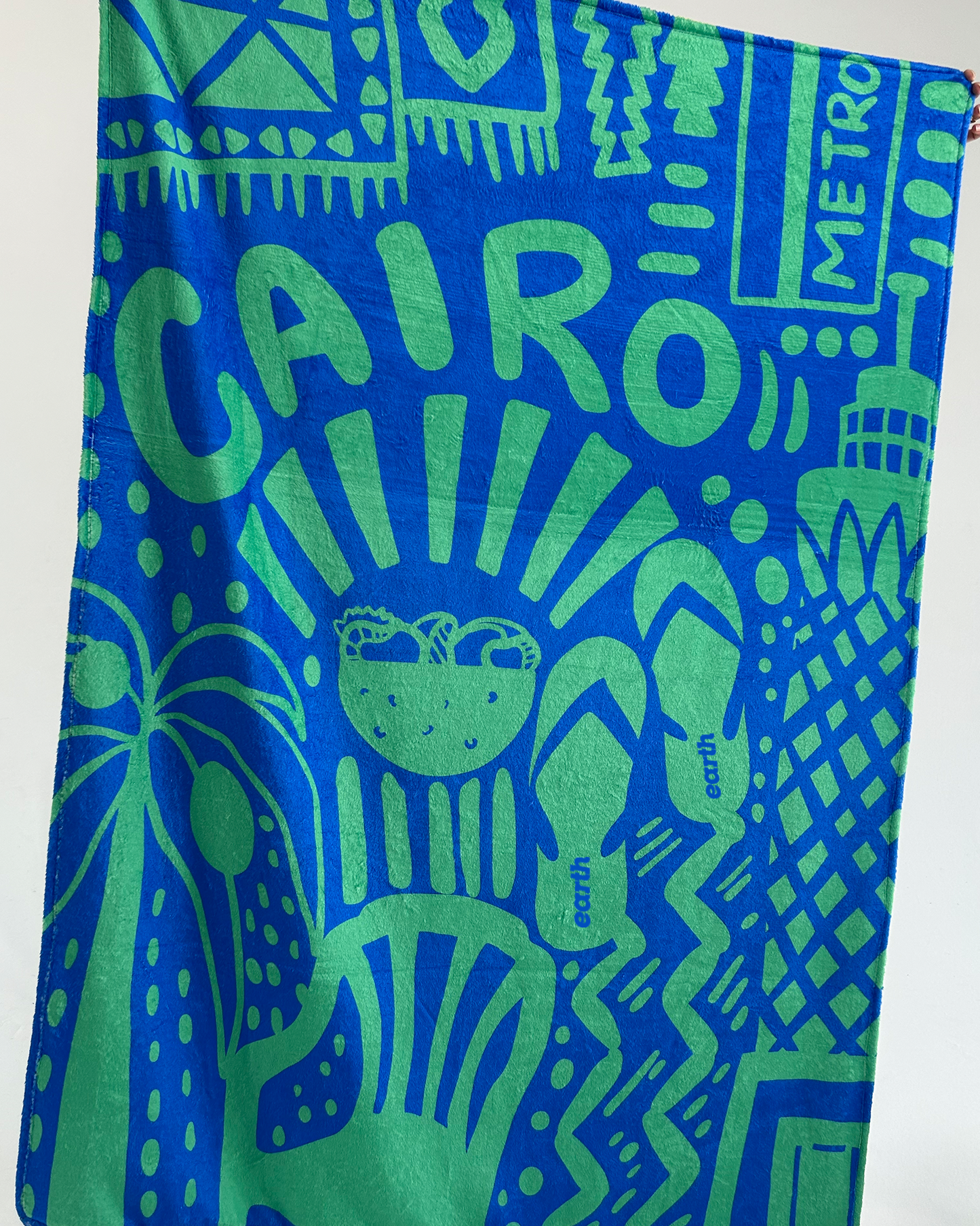 Blue CAIRO Couch Blanket