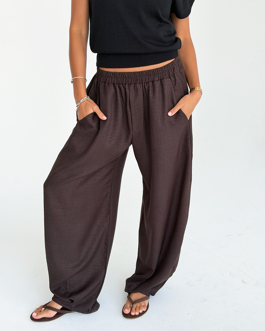 Brown Balloon Pants