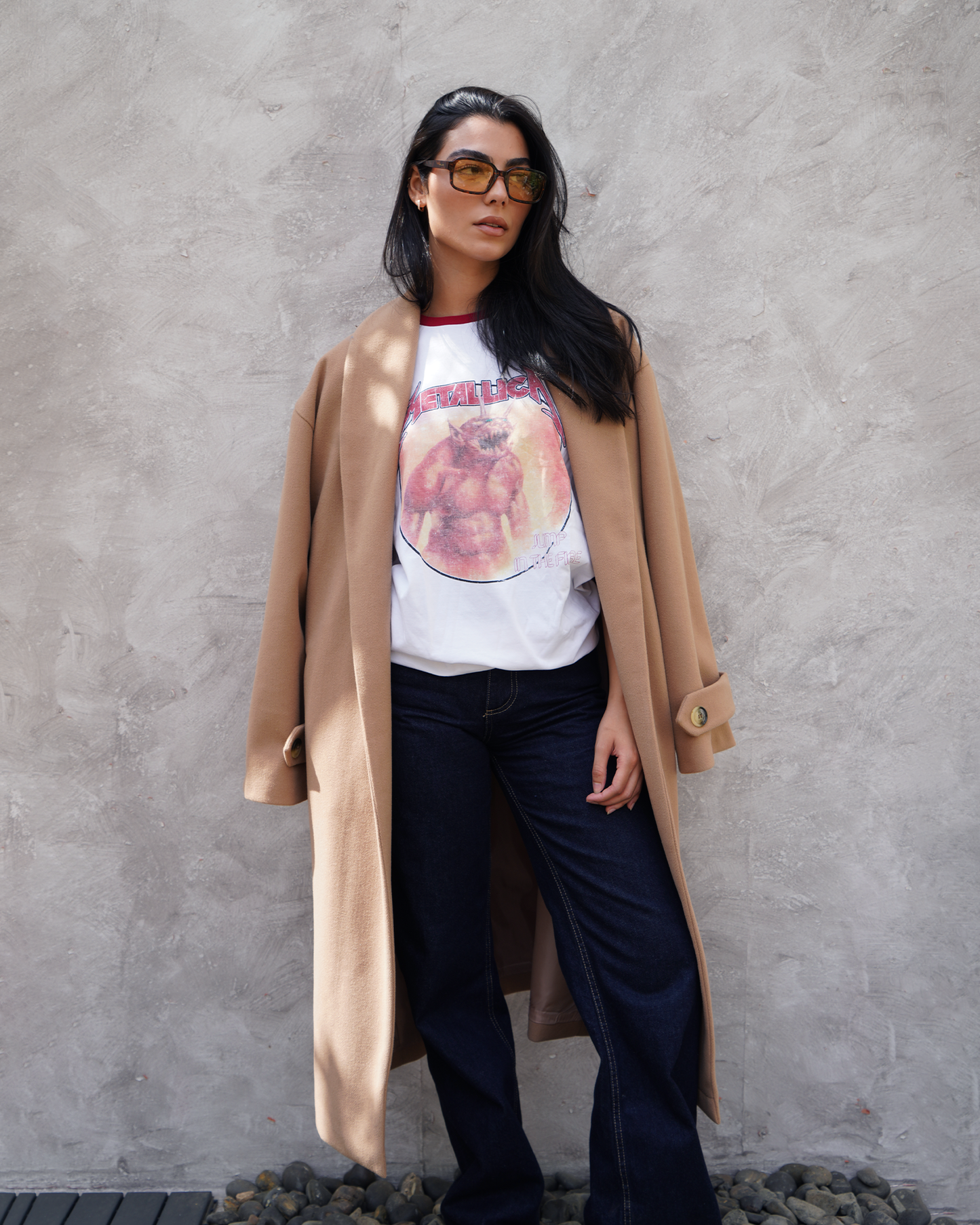 Beige Wrap Coat