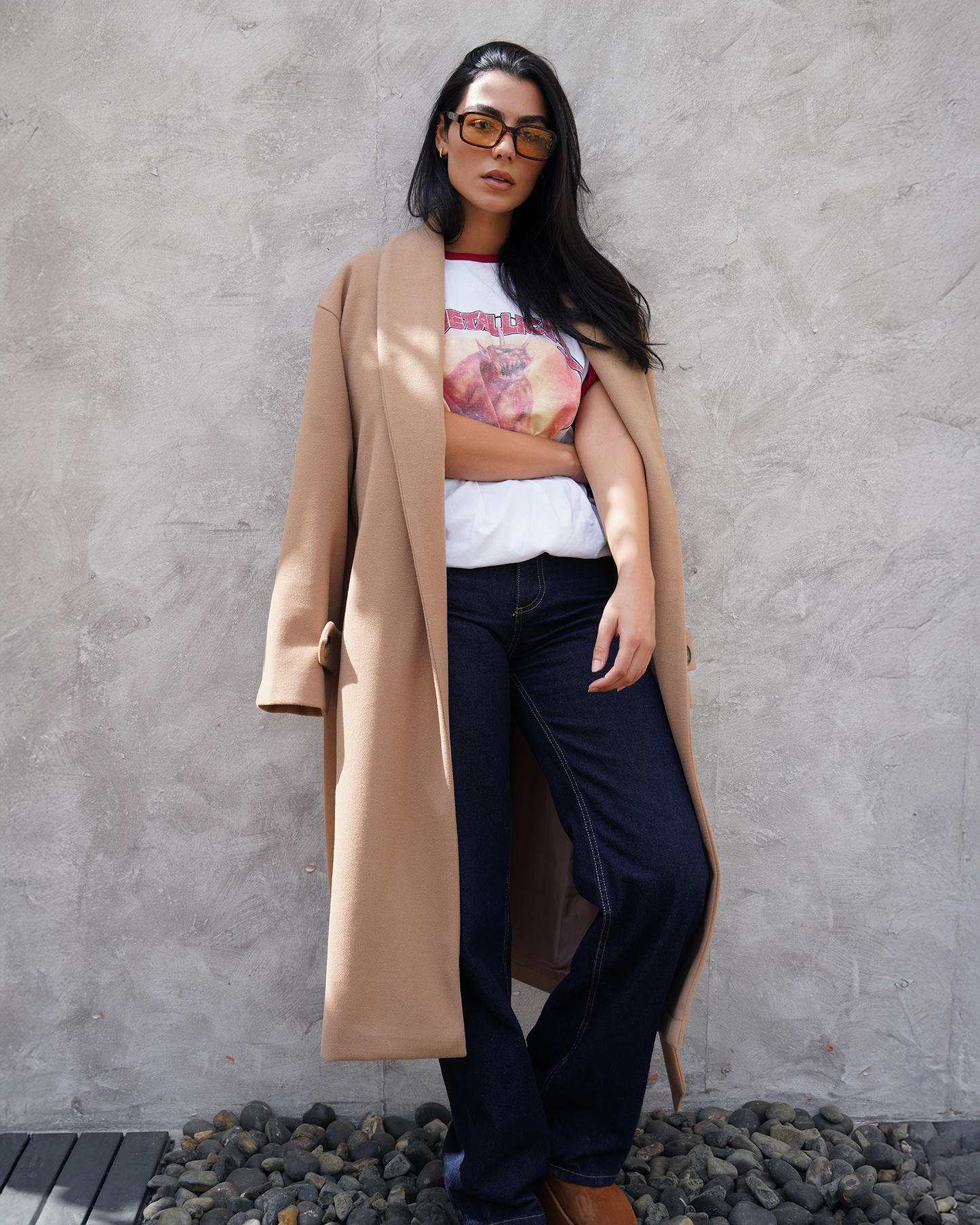 Beige Wrap Coat