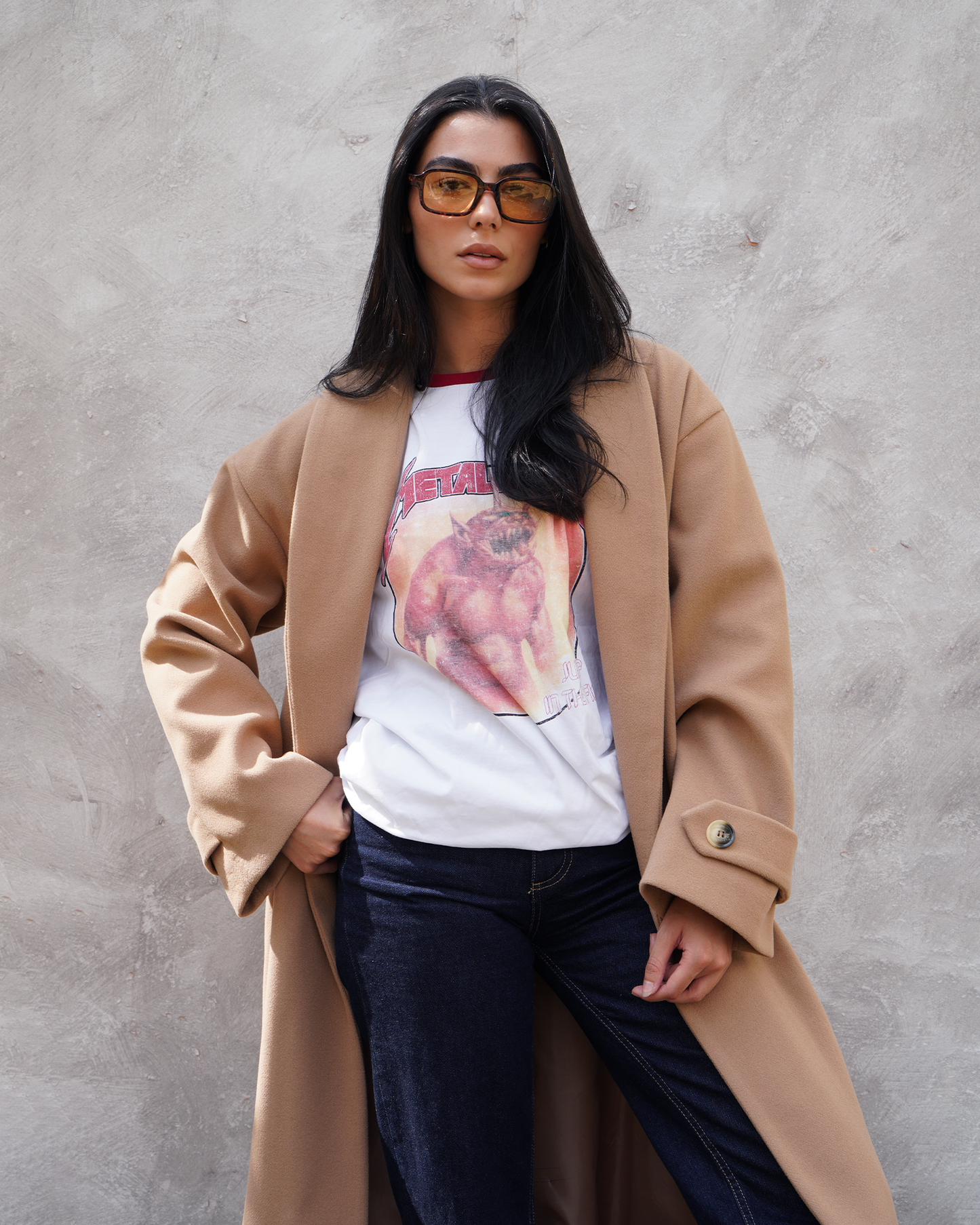 Beige Wrap Coat
