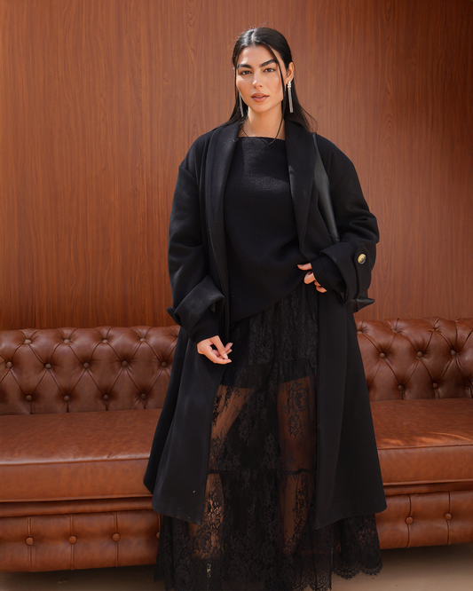 Black Wrap Coat