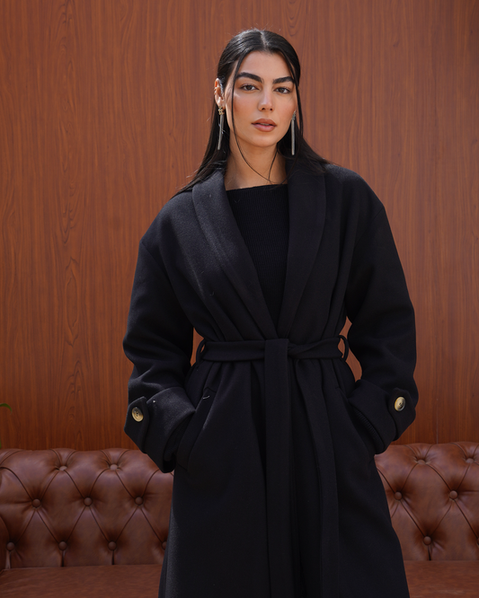 Black Wrap Coat