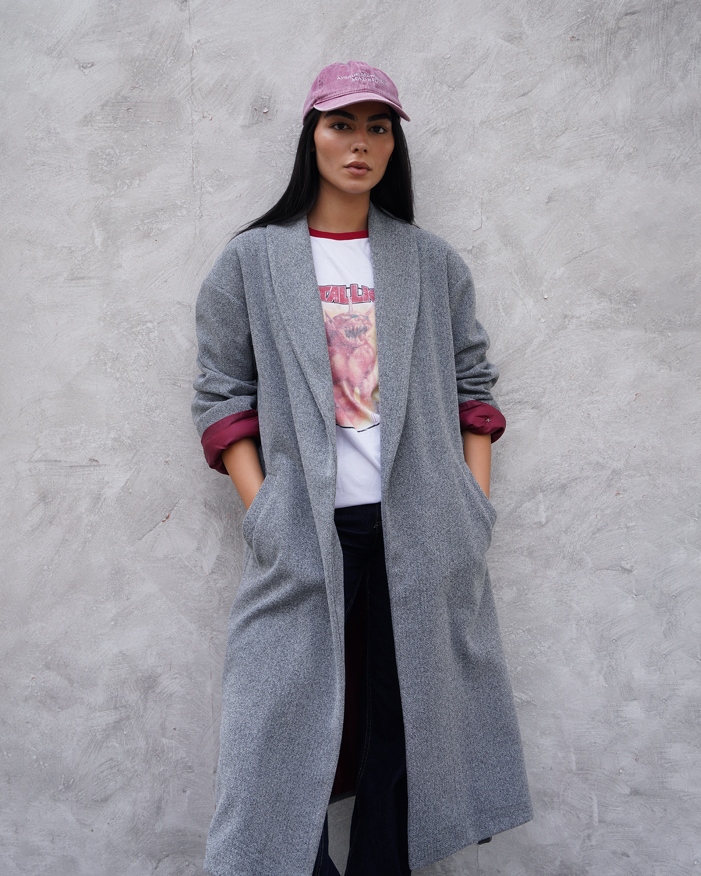 Grey Wrap Coat