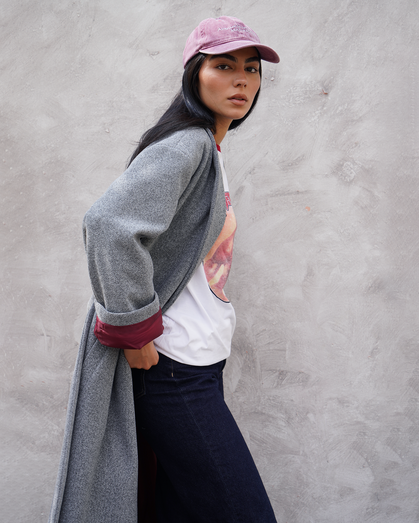 Grey Wrap Coat