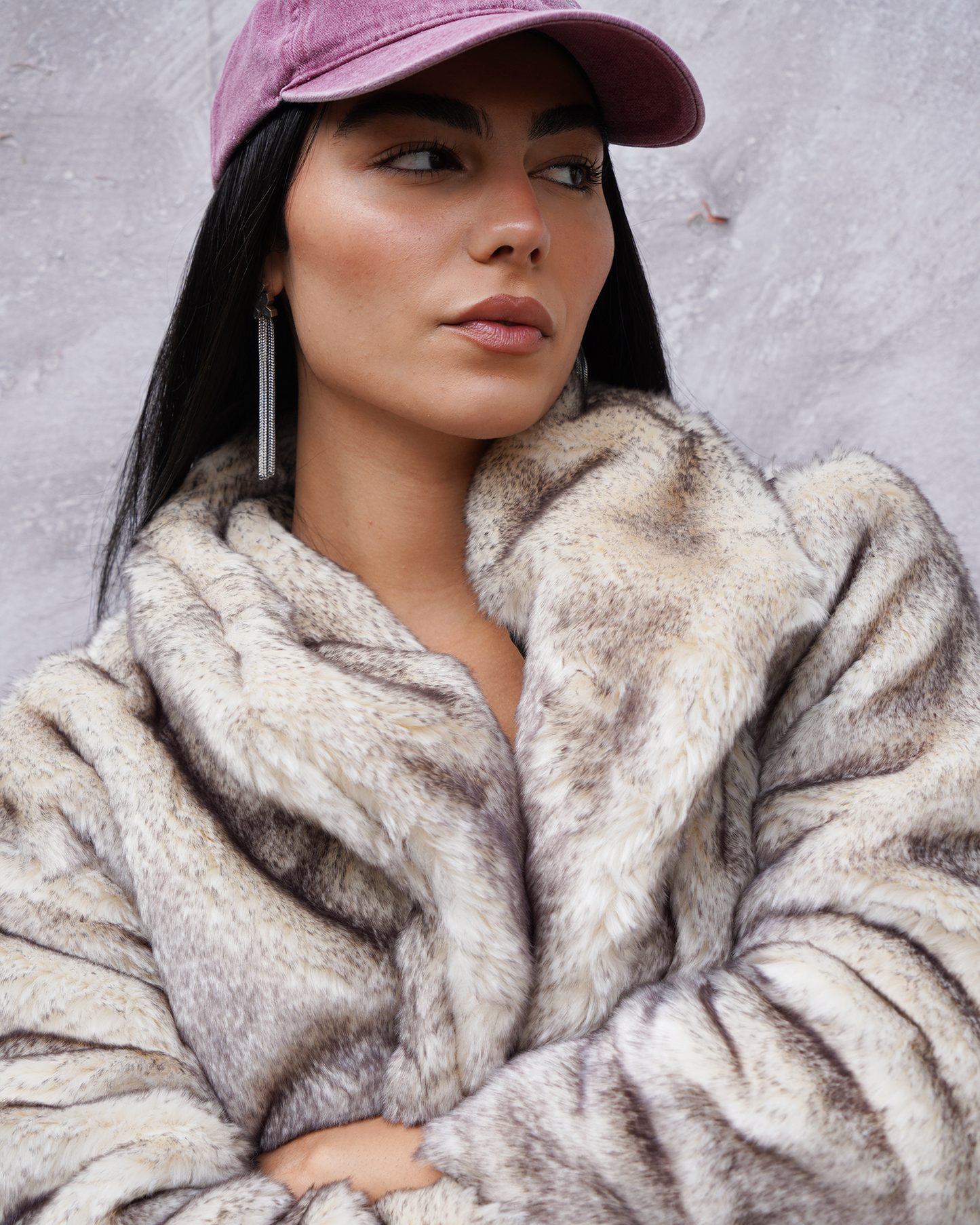 Wolf Grey Fur Jacket