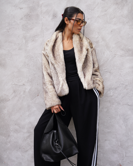 Wolf Grey Fur Jacket