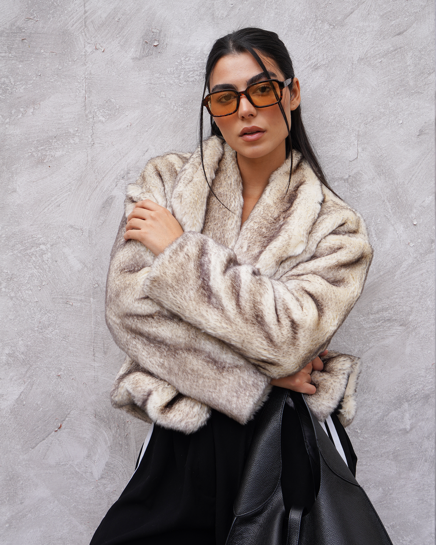 Wolf Grey Fur Jacket