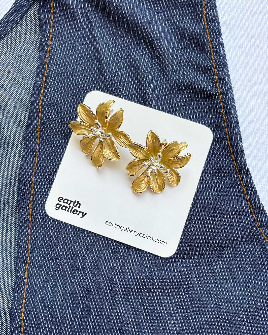 Gold Flower Earrings