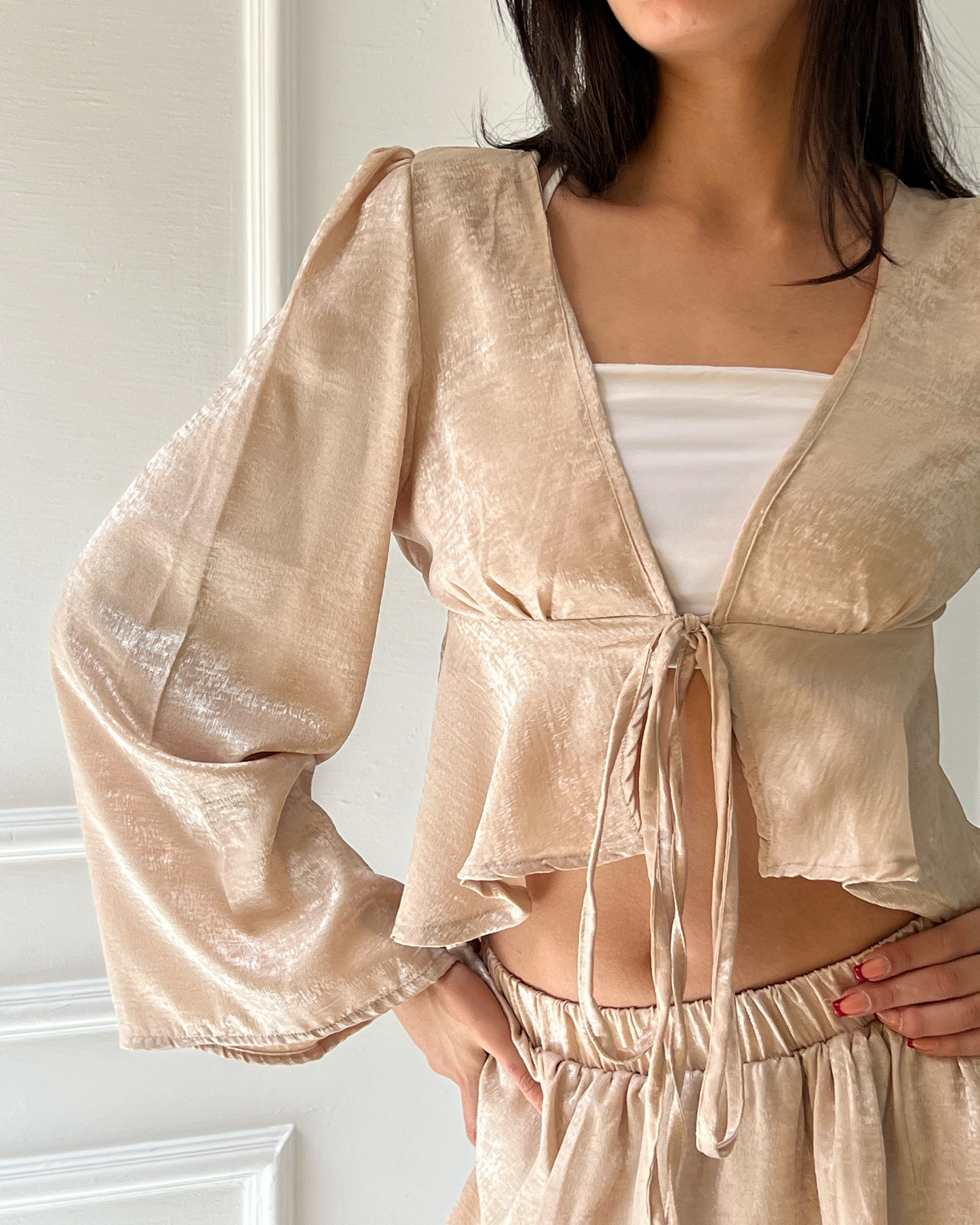 Gold Ruffled Top