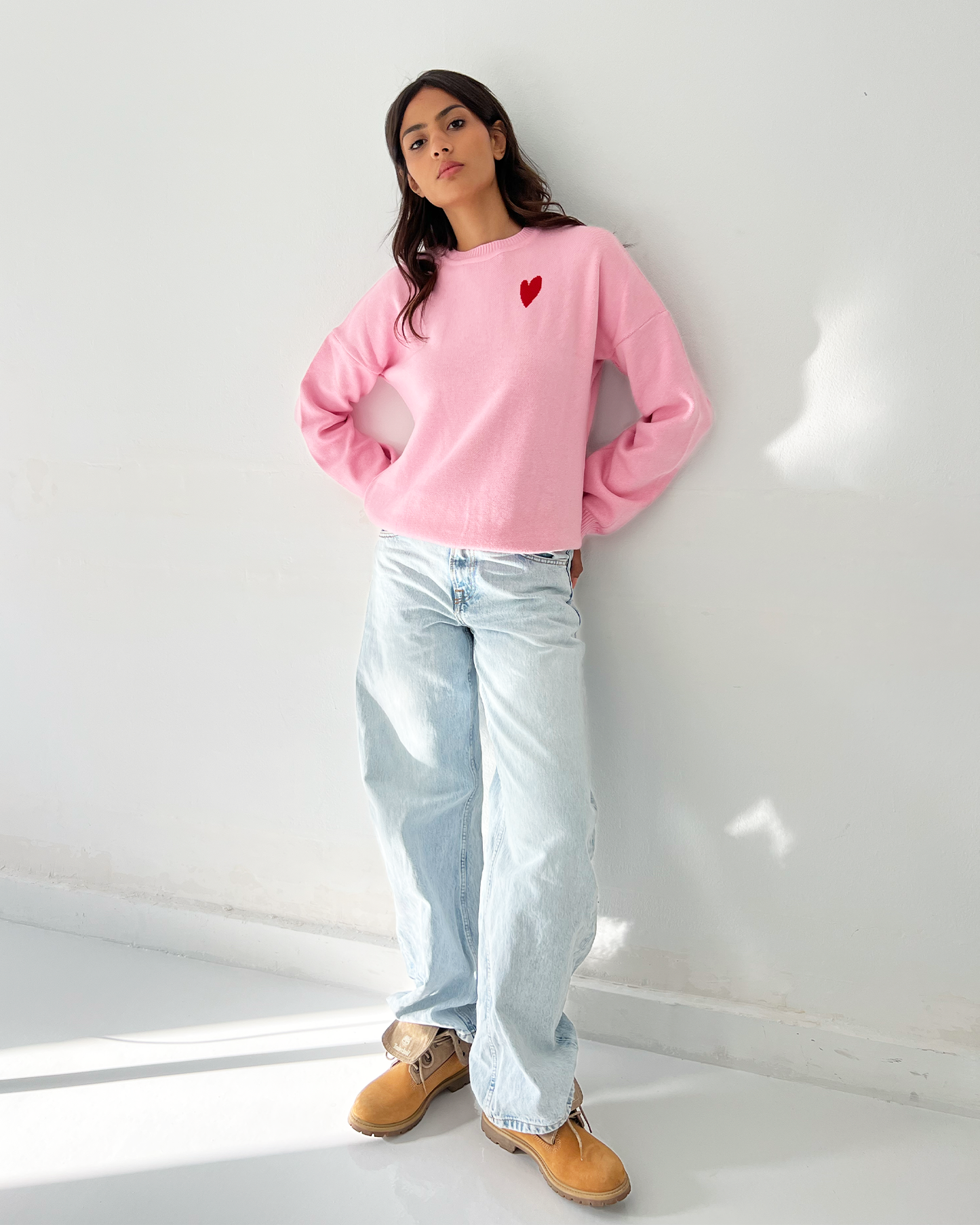 Pink Heart Sweater