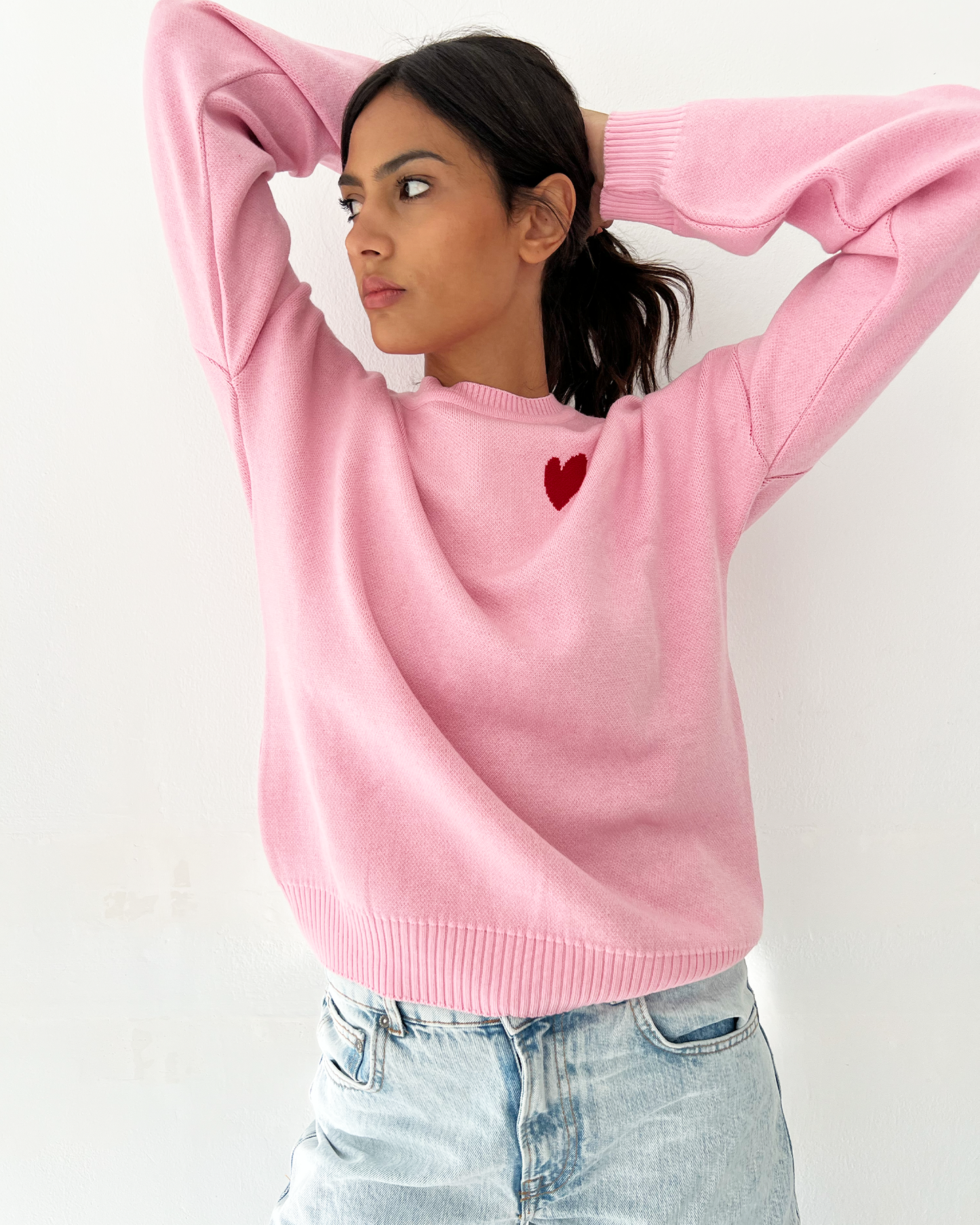 Pink Heart Sweater