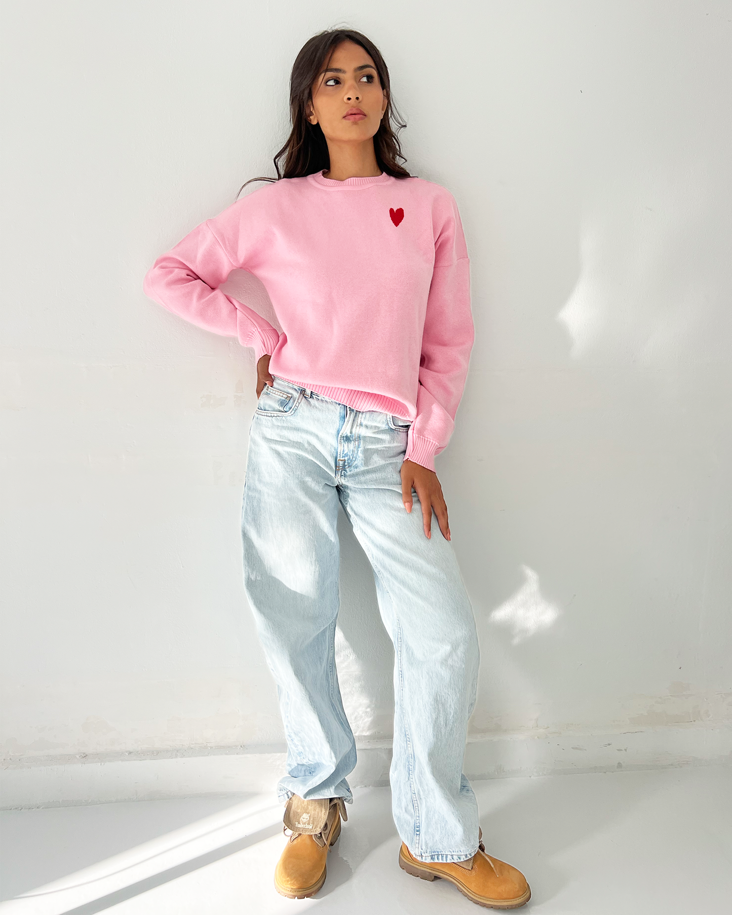 Pink Heart Sweater