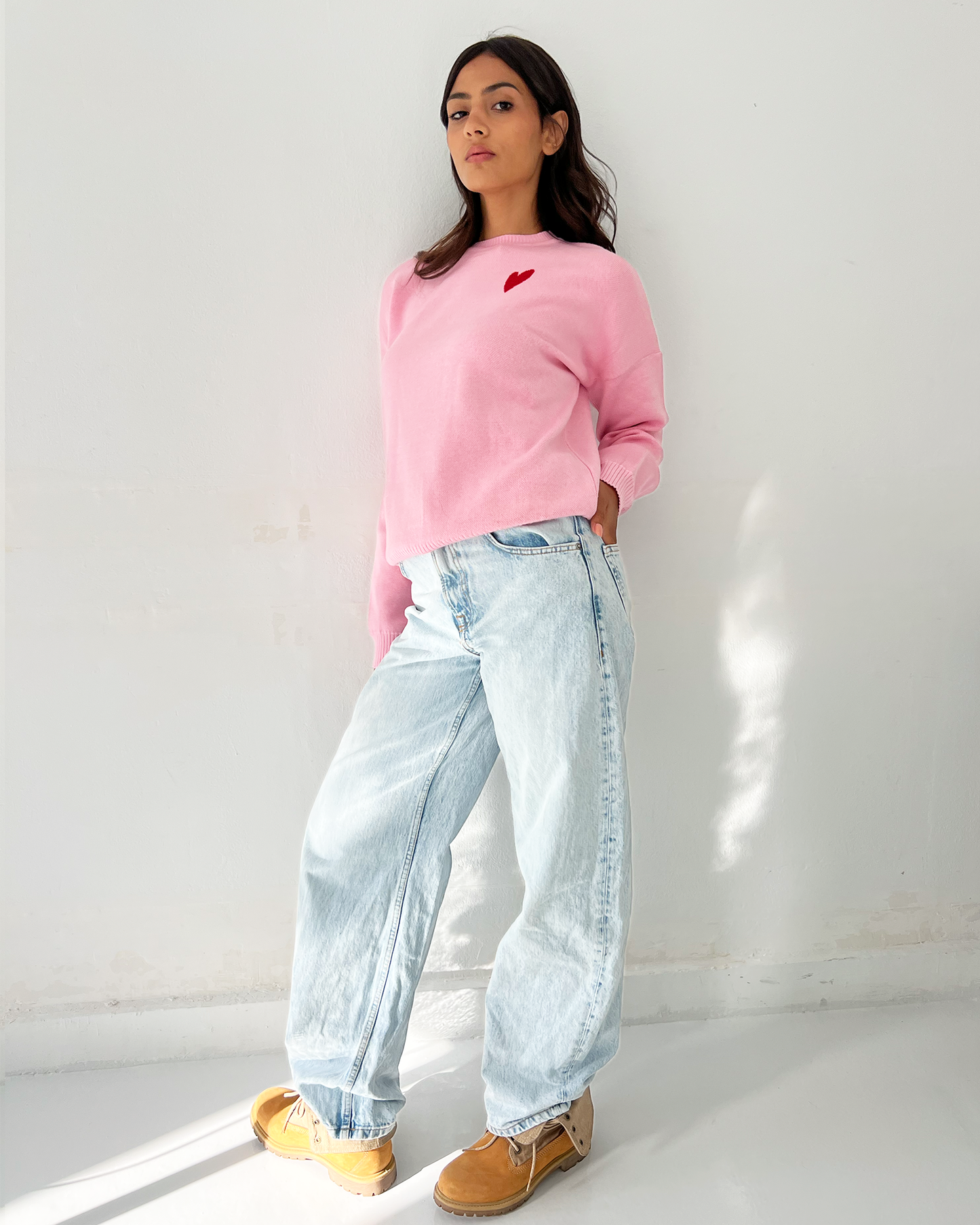 Pink Heart Sweater