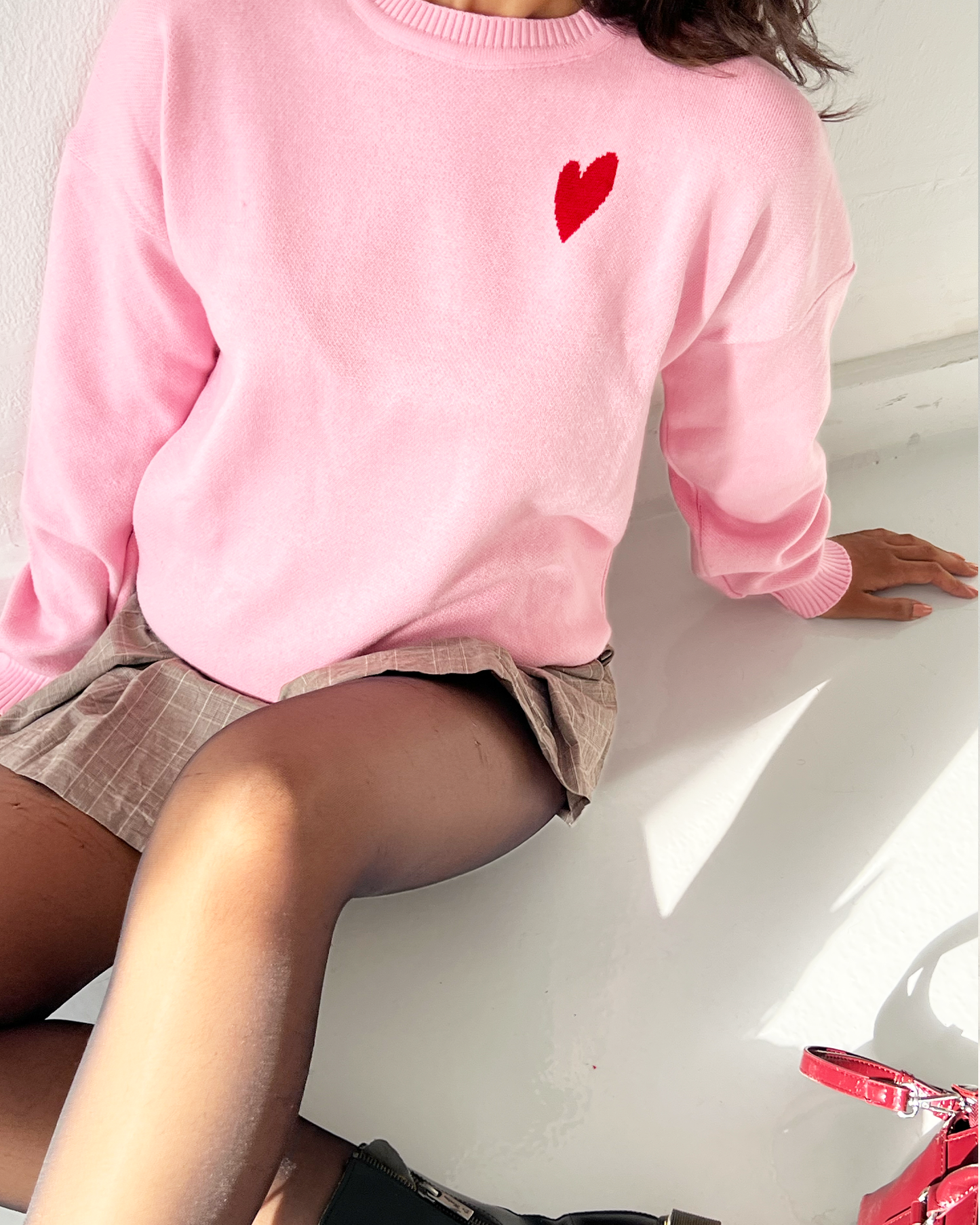 Pink Heart Sweater