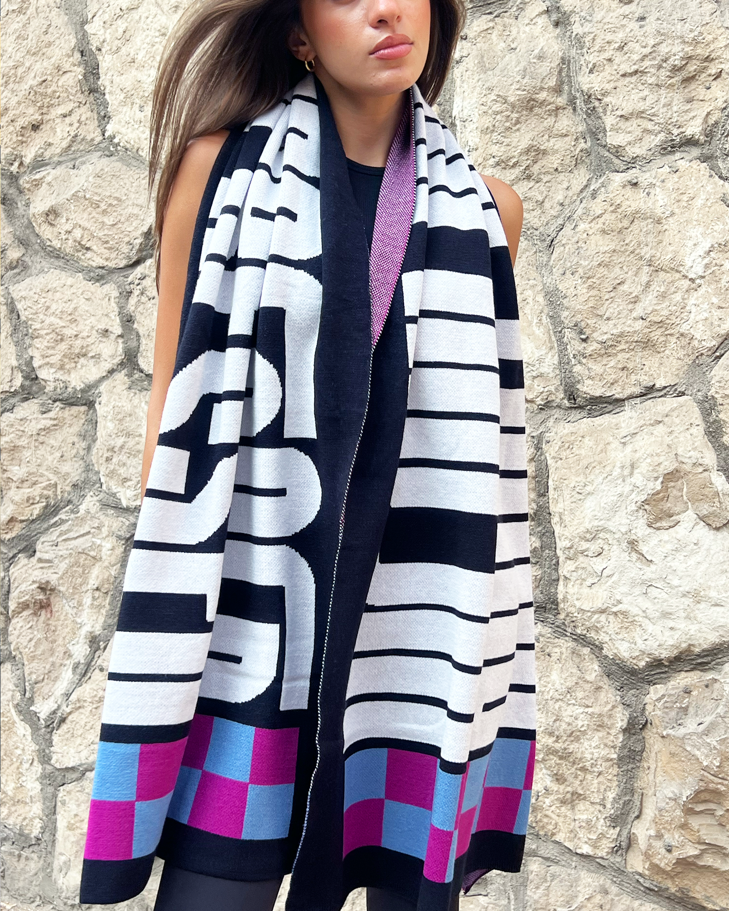 Highly Unimpressed Knit Scarf