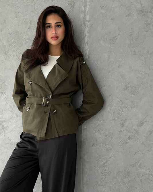 Olive Trench Jacket