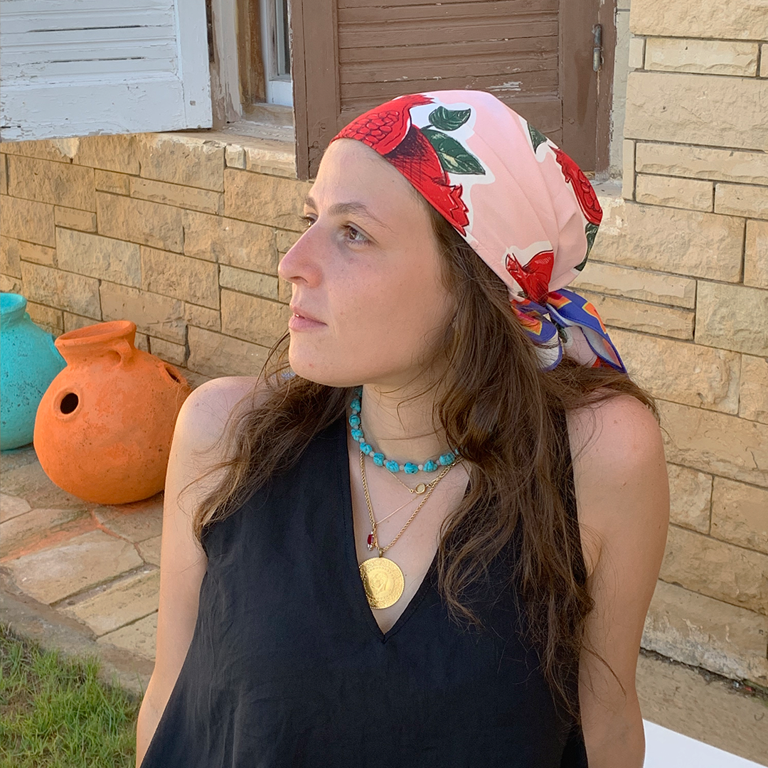 Pomegranate Wrap Scarf Top / Headband