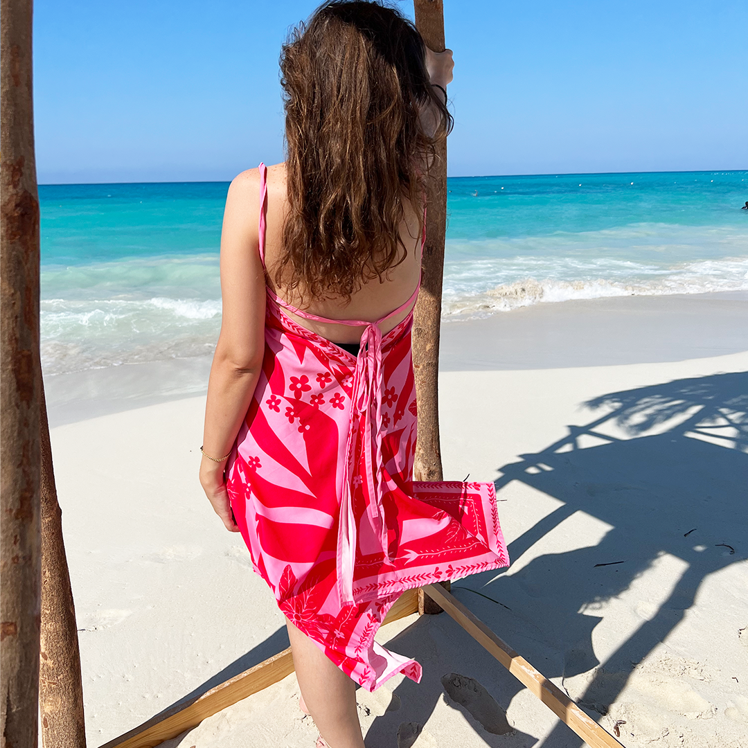 Pretty Pink Scarf Dress