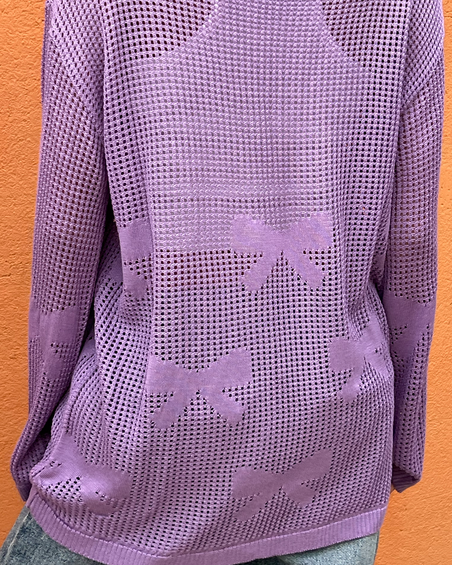 Purple Bow Tie Cardigan