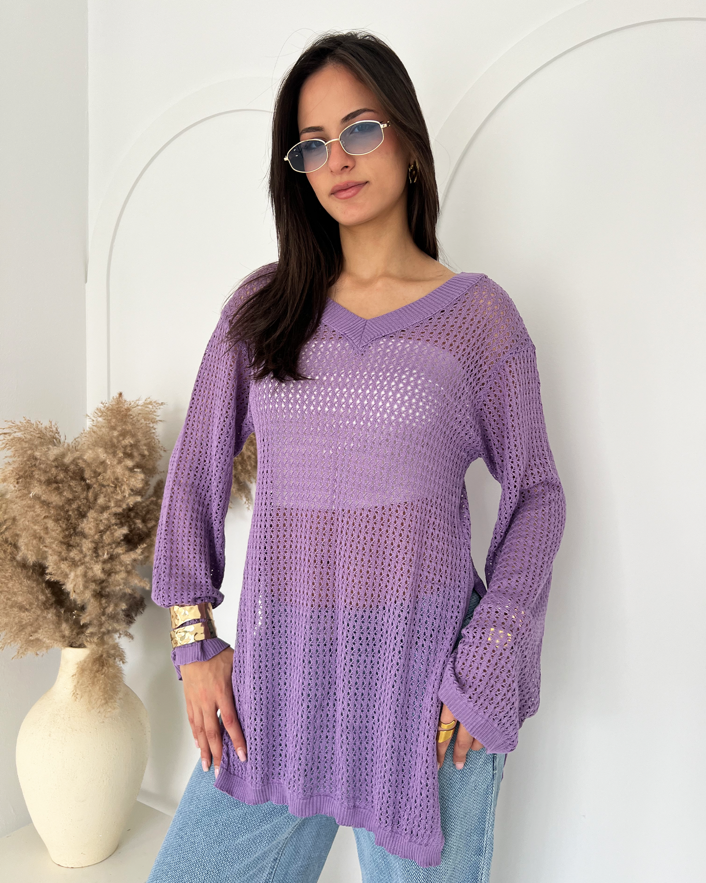 Purple Summer Knit top