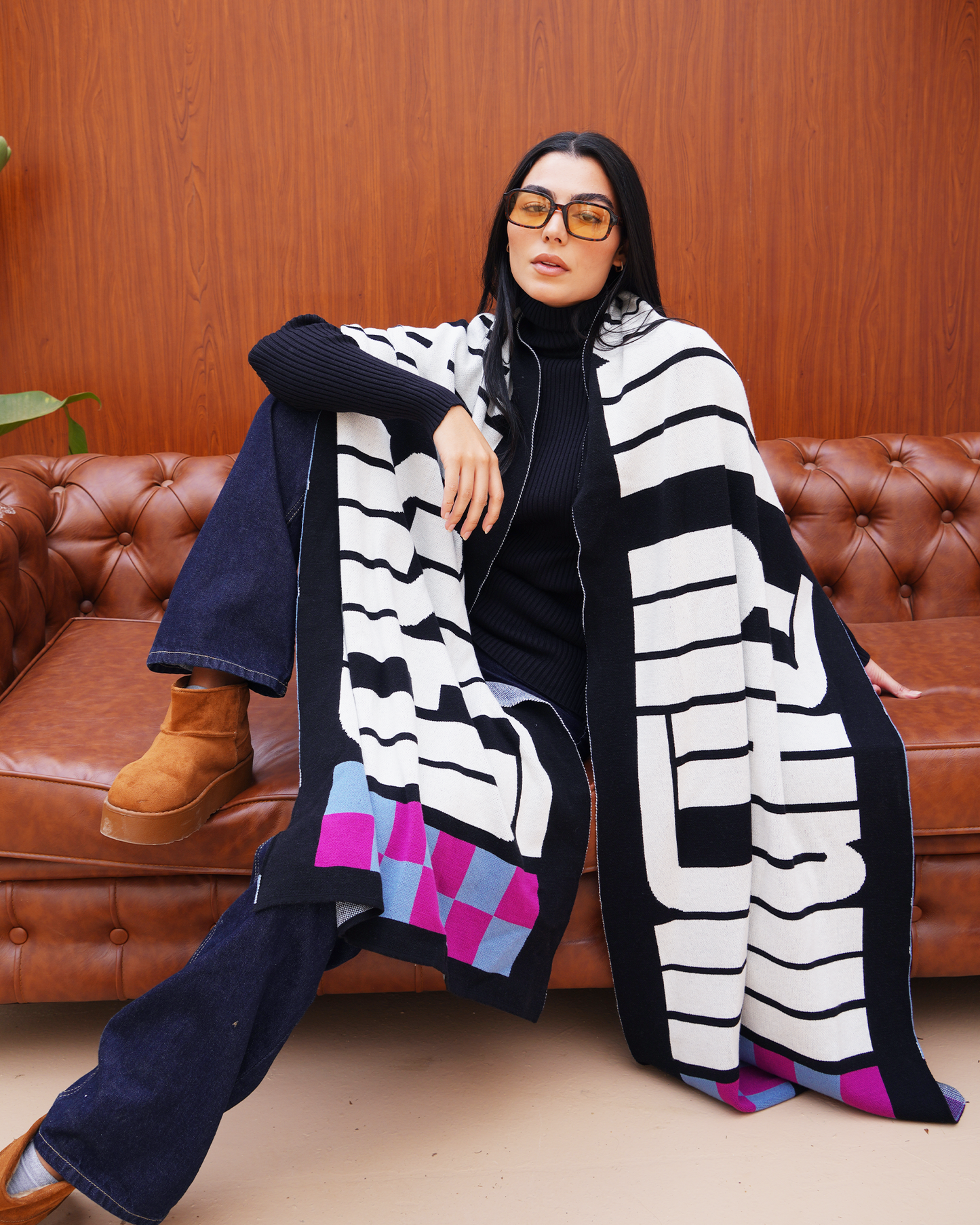 Highly Unimpressed Knit Scarf