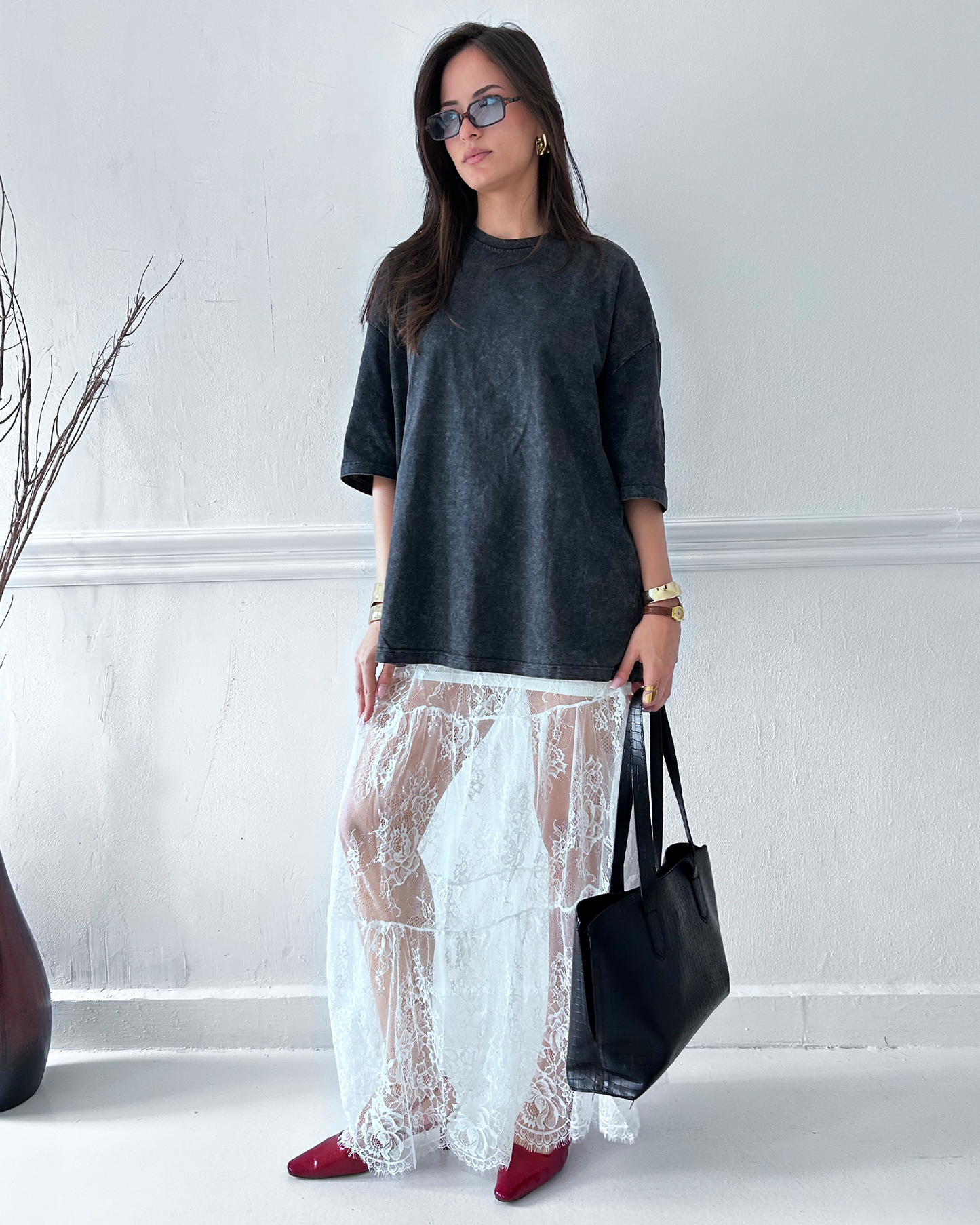 White Gypsy Lace Skirt
