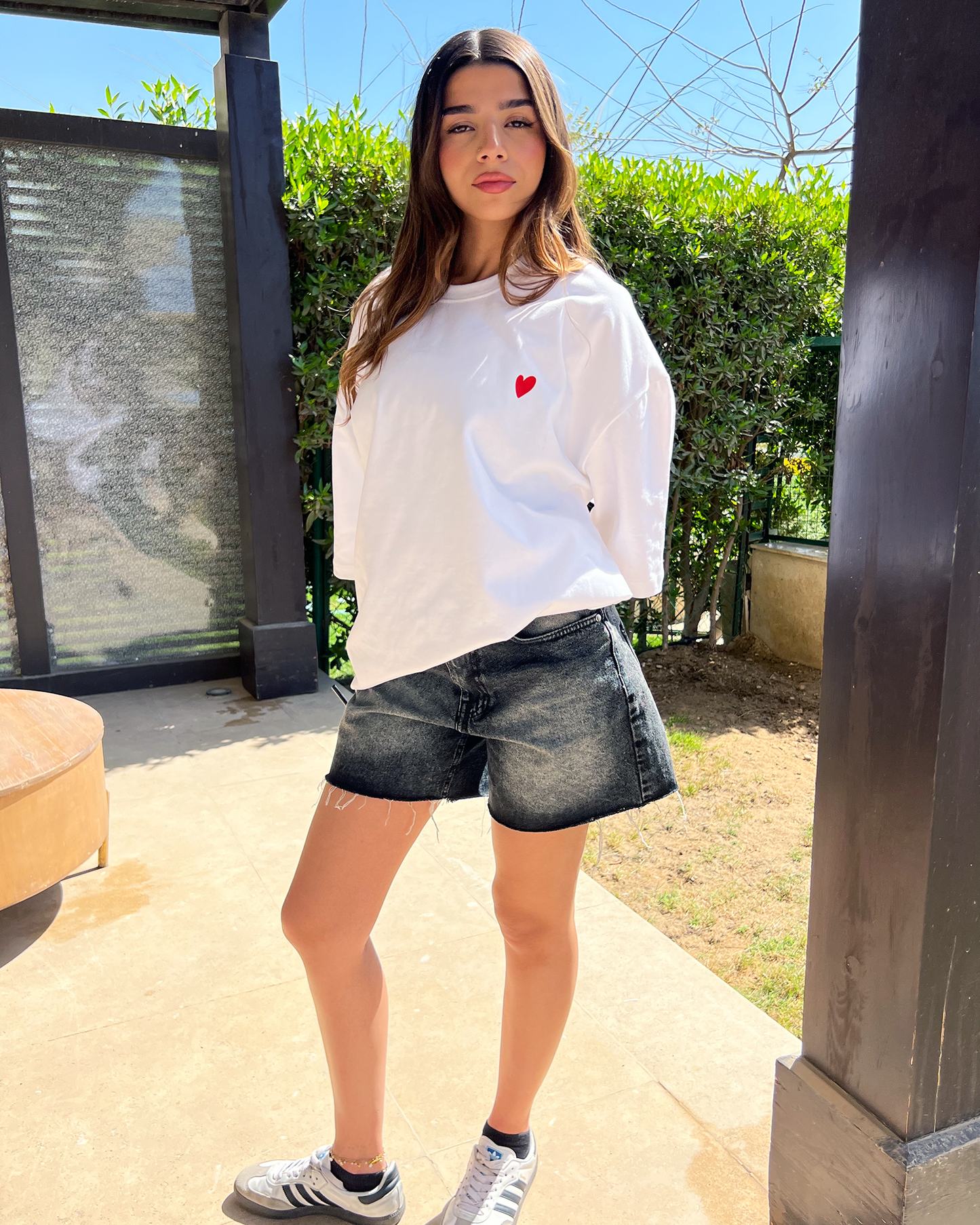 White Heart Oversized T-shirt