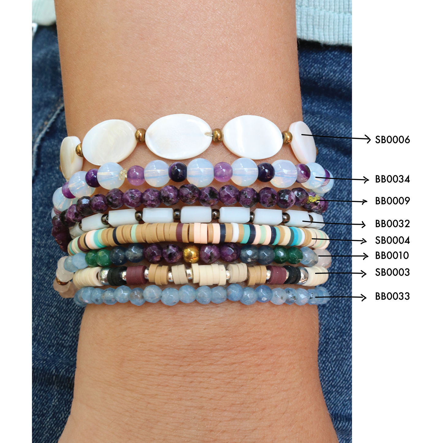 Stackable Stone Bracelet - BB0031