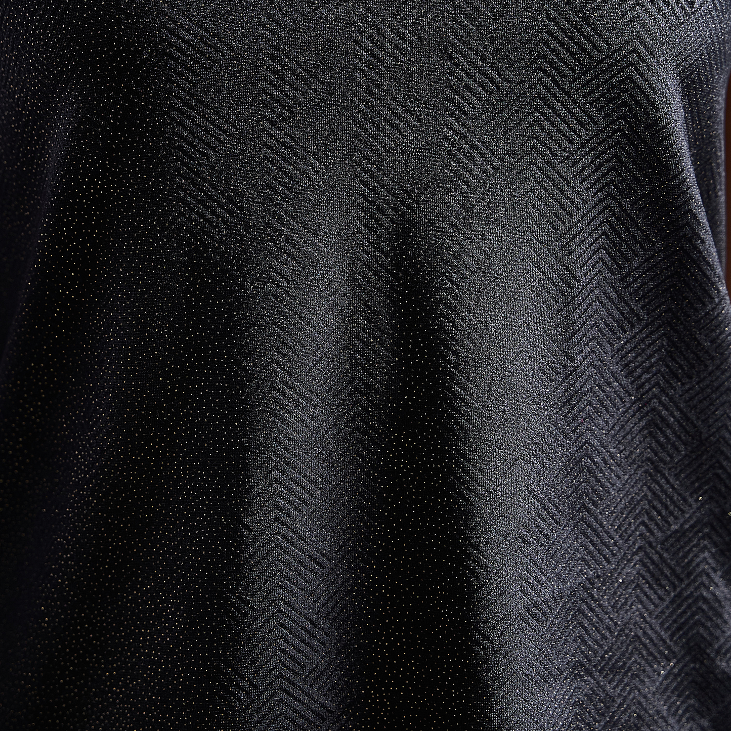 Glittery Black Velvet Crop Top