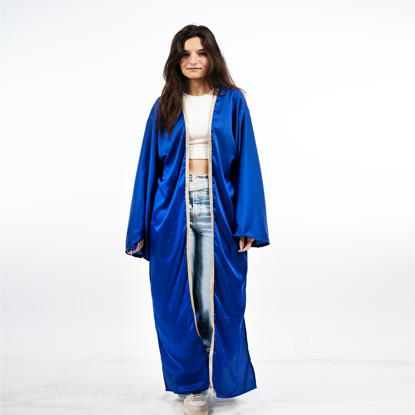Royal Blue Silk Kaftan
