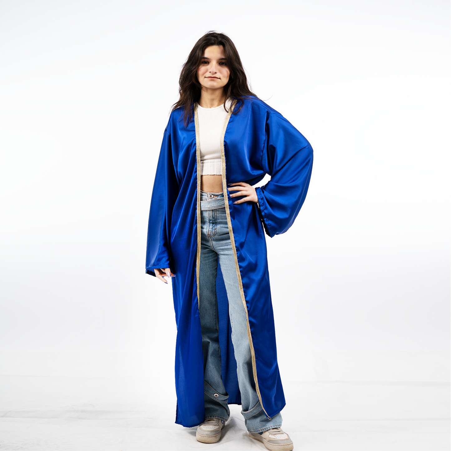 Royal Blue Silk Kaftan