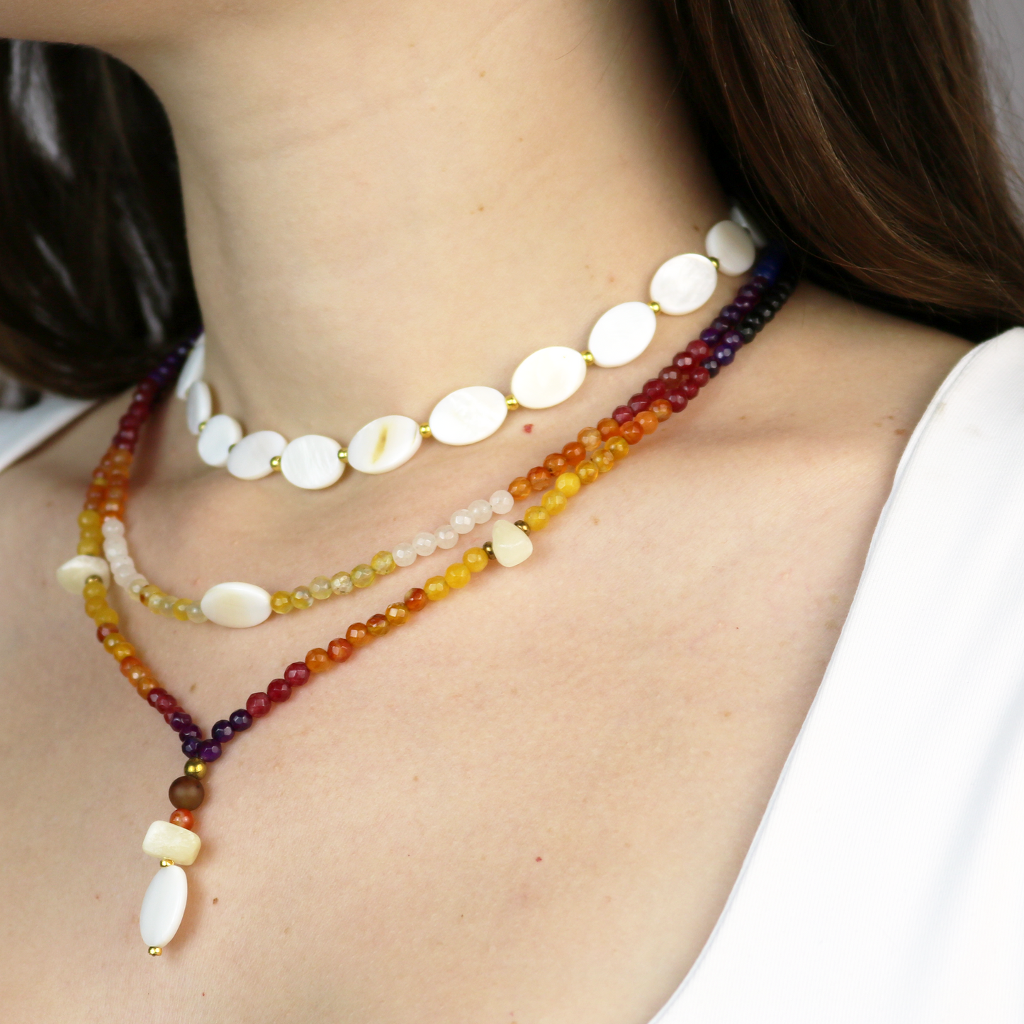 Stackable Stone Necklace - BN0005