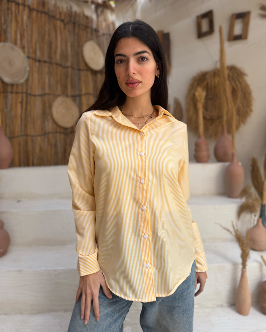 Yellow Pinstriped Shirt
