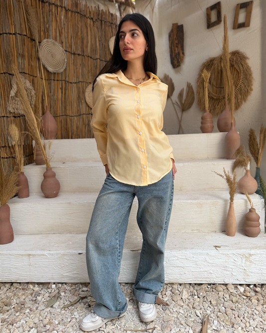 Yellow Pinstriped Shirt
