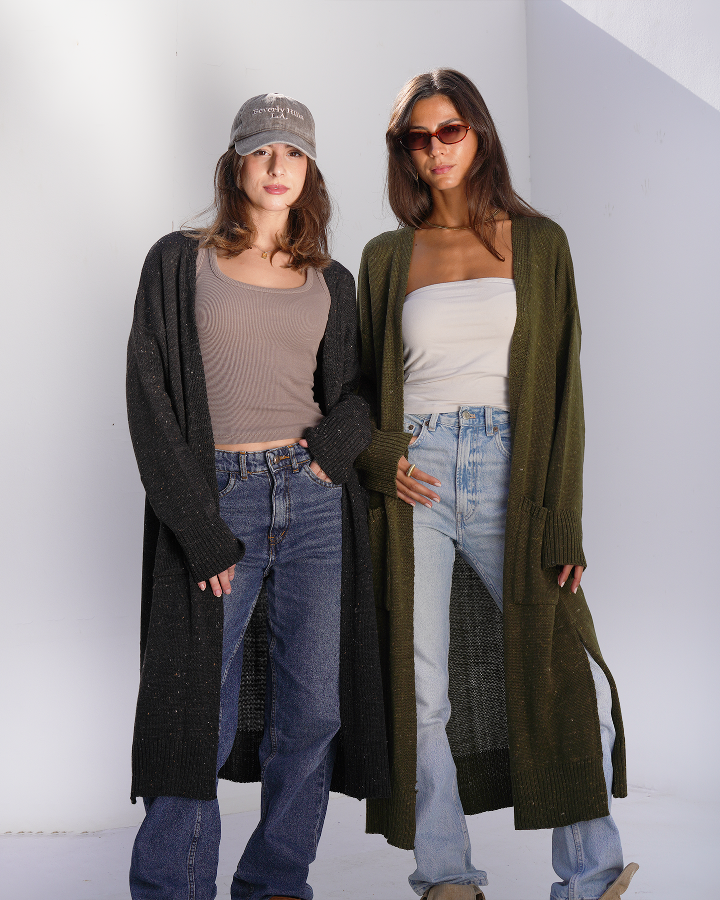 Space Grey Tweed Knit Cardigan