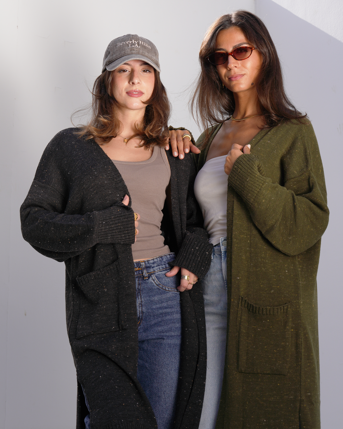 Space Grey Tweed Knit Cardigan