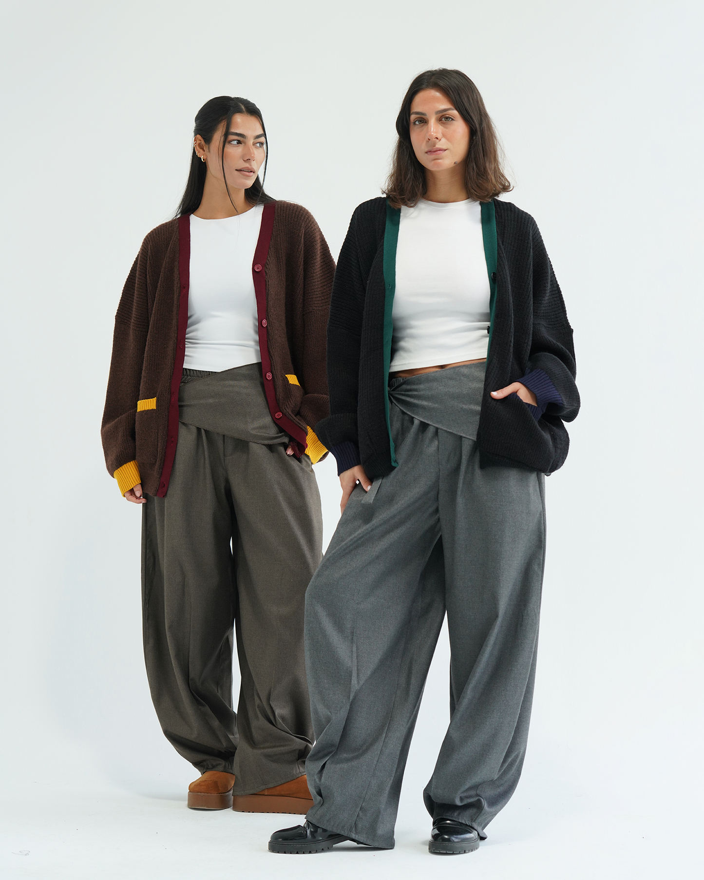 Space Grey Cashmere Balloon Pants