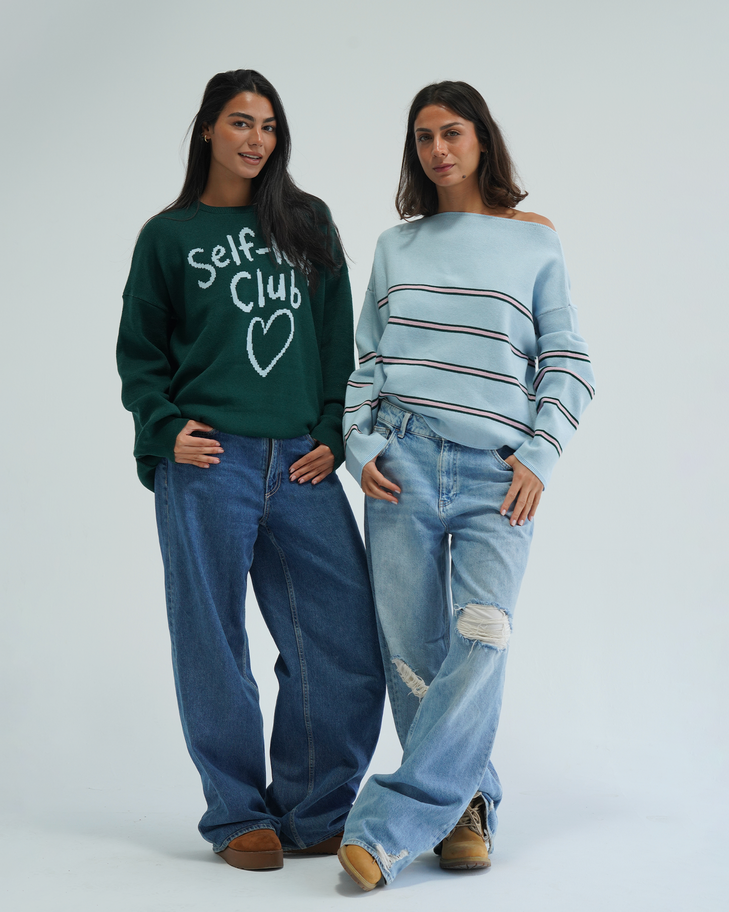 Green Self-Love Club Sweater