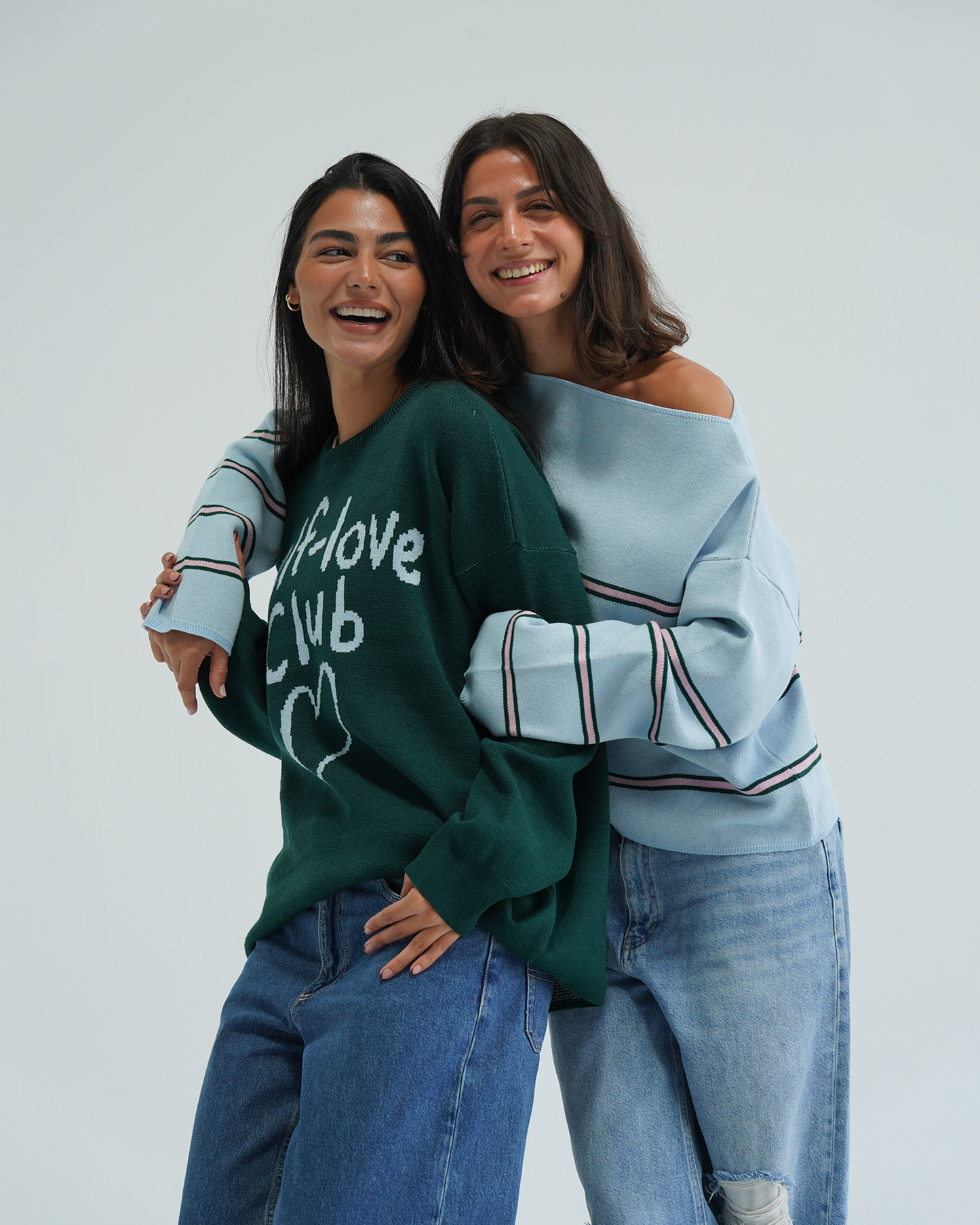Green Self-Love Club Sweater