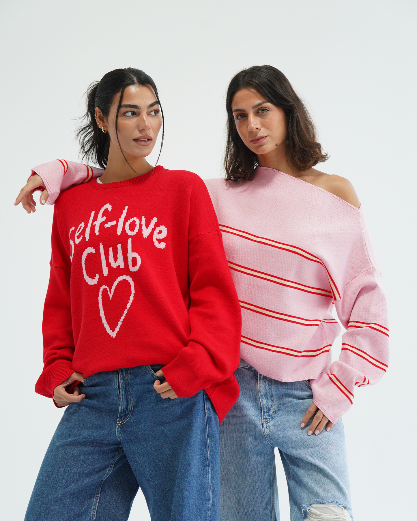 Red Self-Love Club Sweater