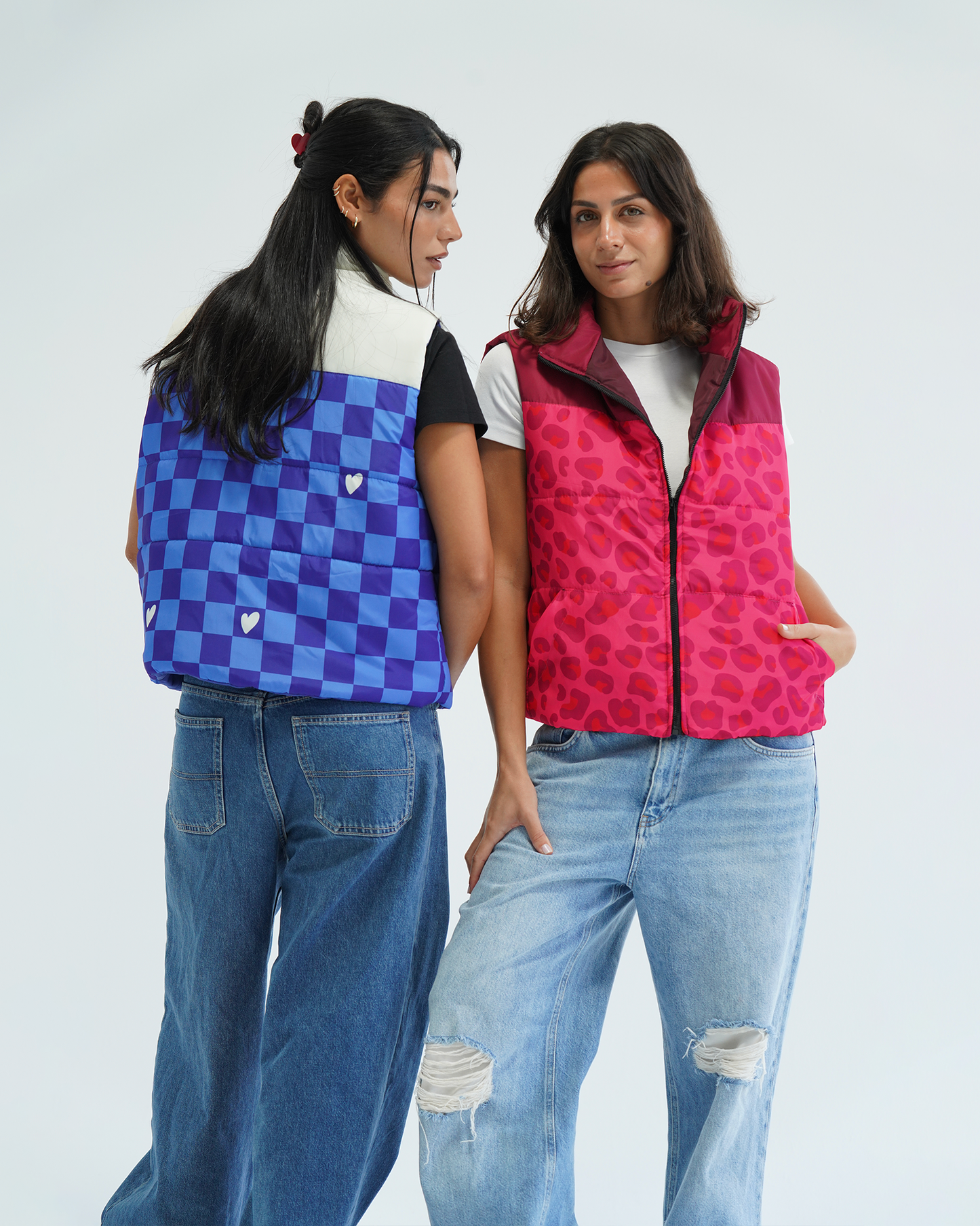 Pink Leopard Puffer Vest