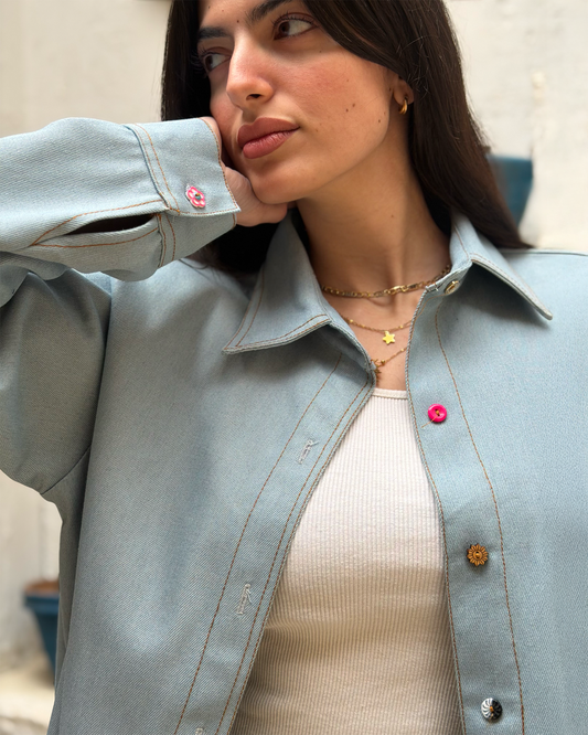 Light Denim Oversized Shirt