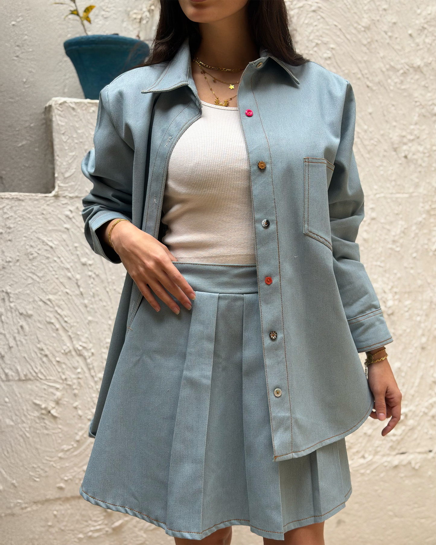 Light Denim Oversized Shirt